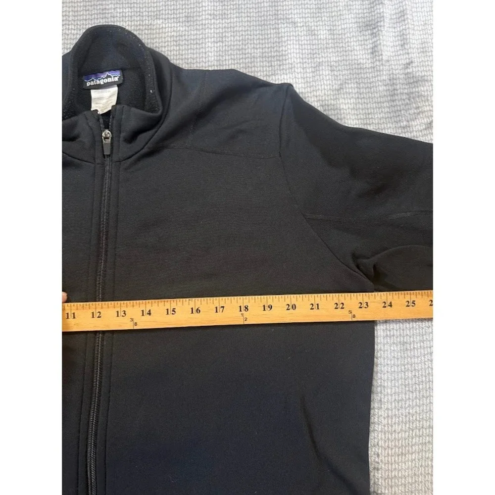 Patagonia Mens XL Full Zip Fleece Jacket‎ Black Mock Neck Mid Layer Coat 40128